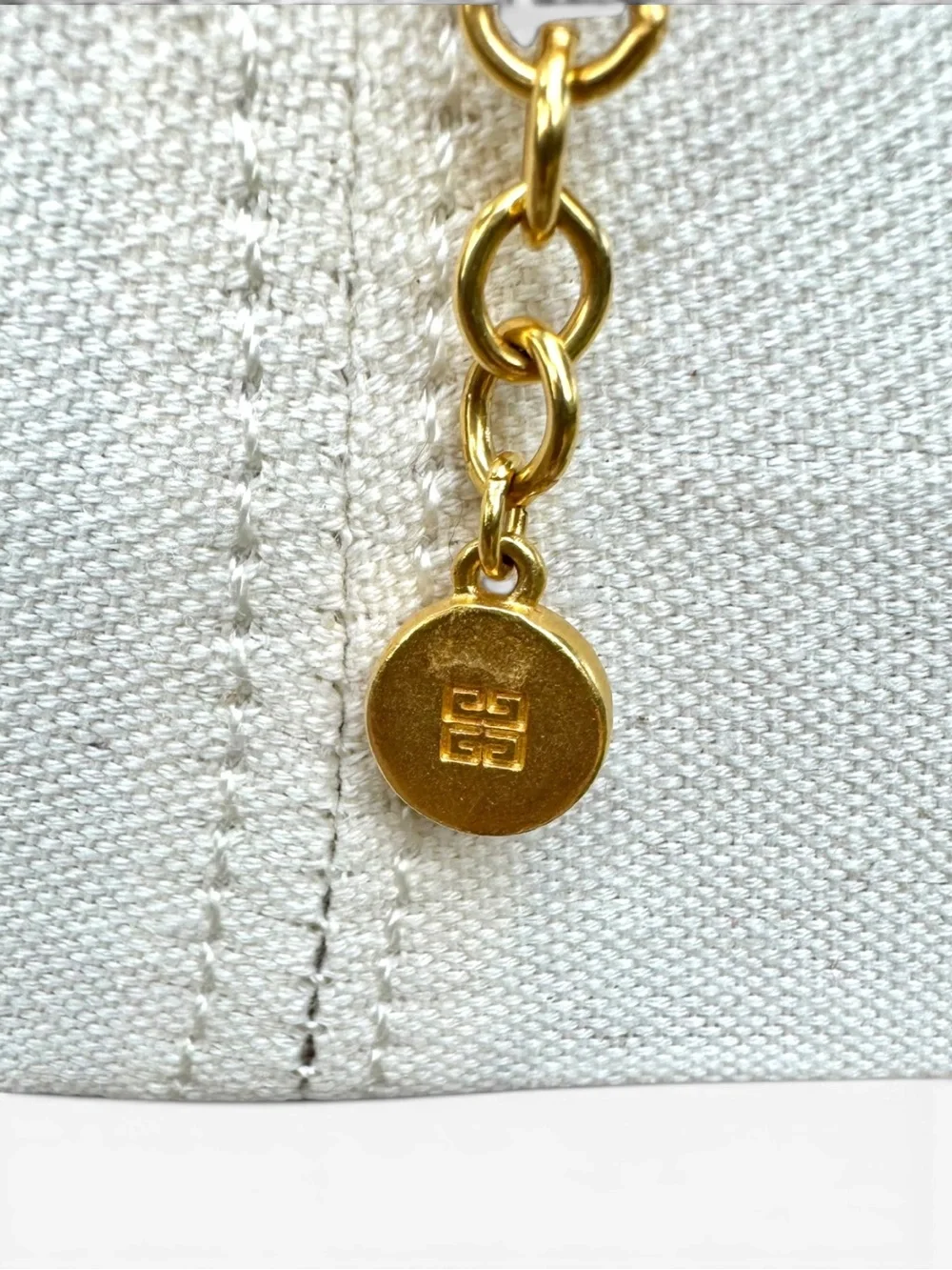 GIVENCHY Vintage Gold-tone Crystal Rhinestone Ripple Texture Statement Necklace